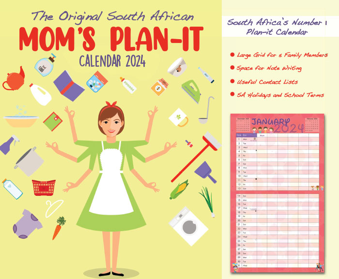 A4 Moms Plan It Calendar 2024 Front Cover 