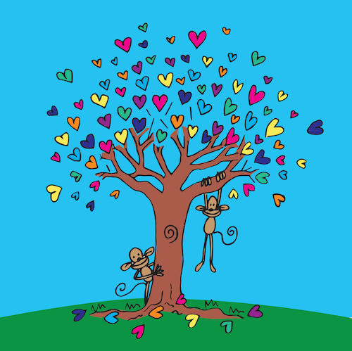 Tree of Hearts - Love Card